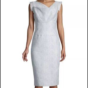 Black Halo Jackie O Metallic Sheath Dress Size 4. Color Blue Quartz. Worn once.
